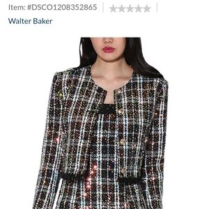 Walter Baker Women's Multicolor Tweed Jacket M NWT